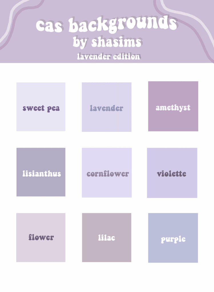 Sims 4 CAS Background Pastel Purples