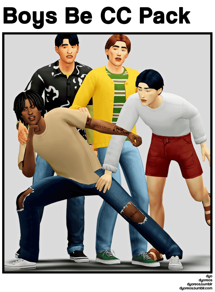 Sims 4 CC Clothes Pack for Male Sims