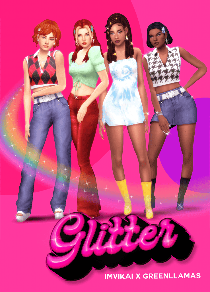Sims 4 Glitter Y2K CC Pack