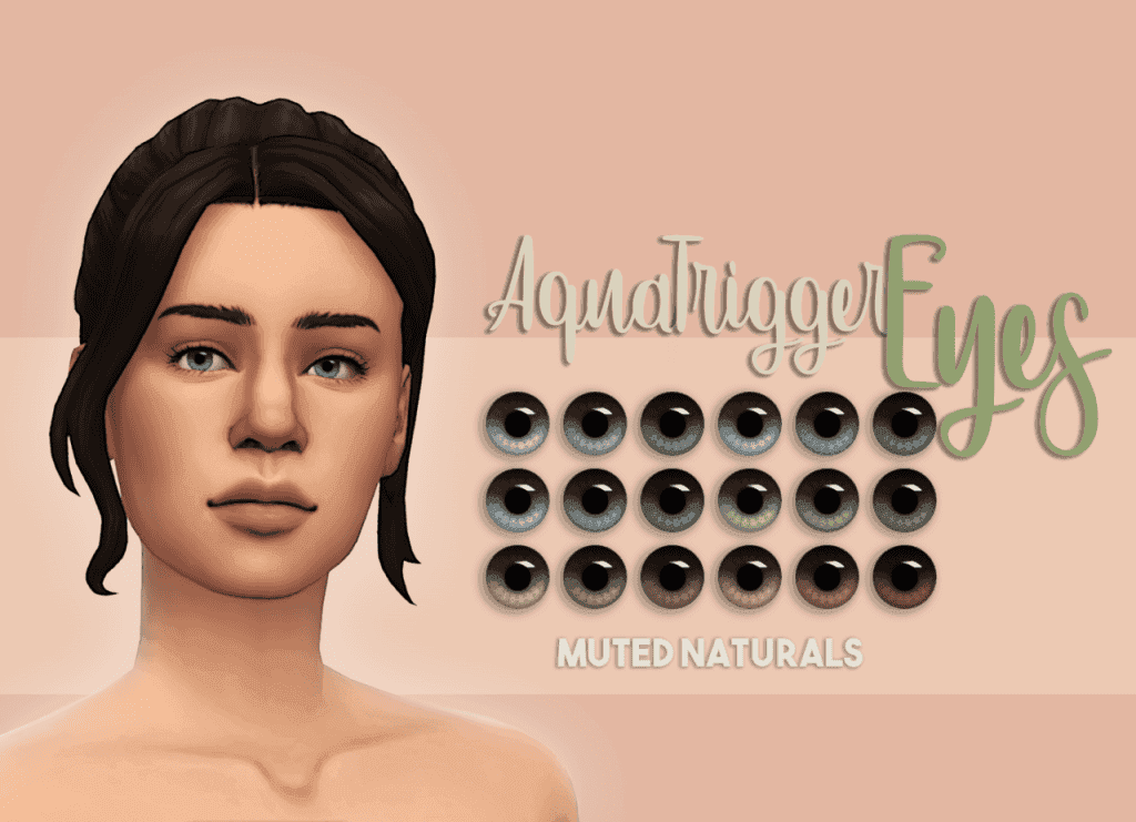 Muted Natural Sims 4 Non Default Eyes