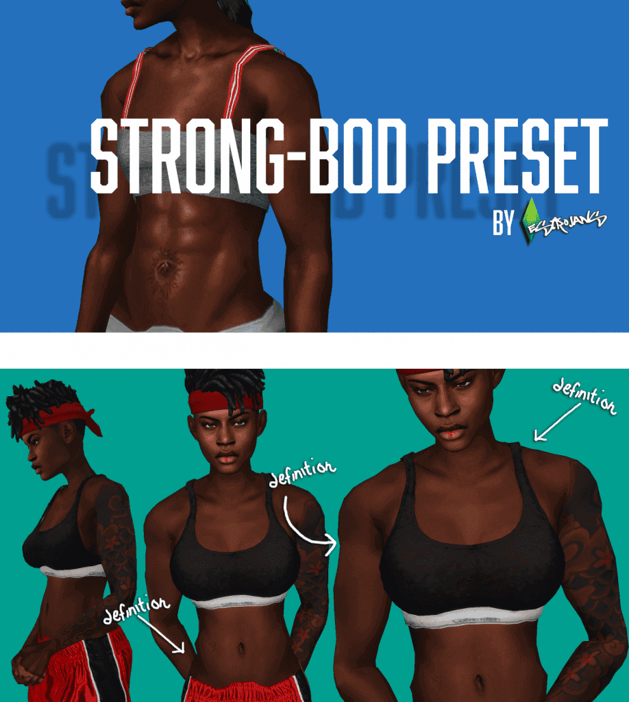Sims 4 Strong Body Preset