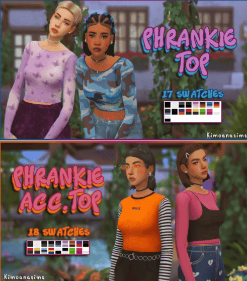 Sims 4 Y2K CC Top