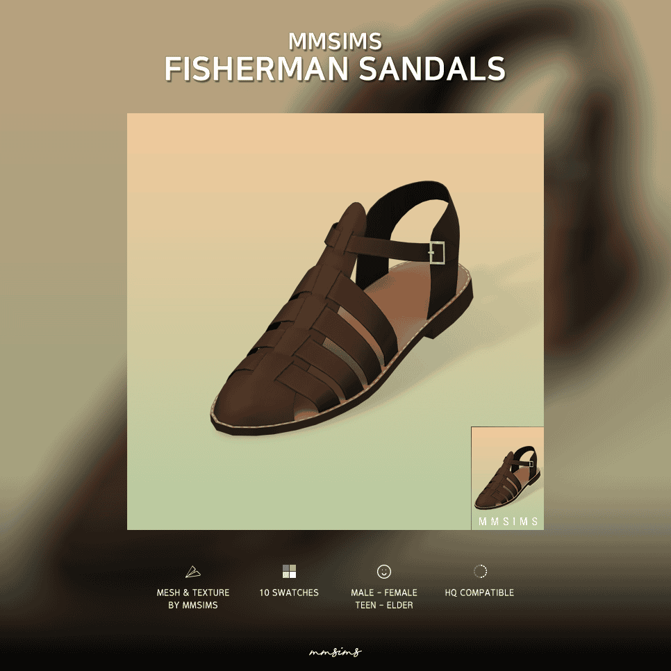 Sims 4 Fisherman Sandals
