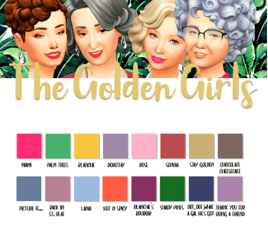 Sims 4 Golden Girls Nails CC