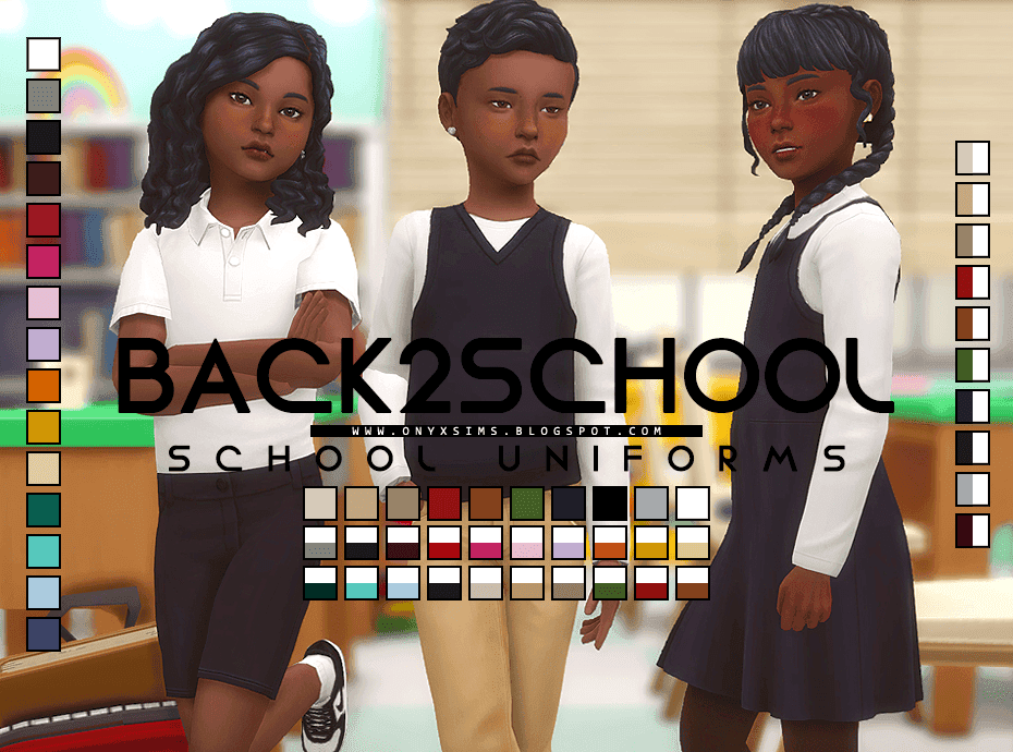 Sims 4 Kids CC Uniforms
