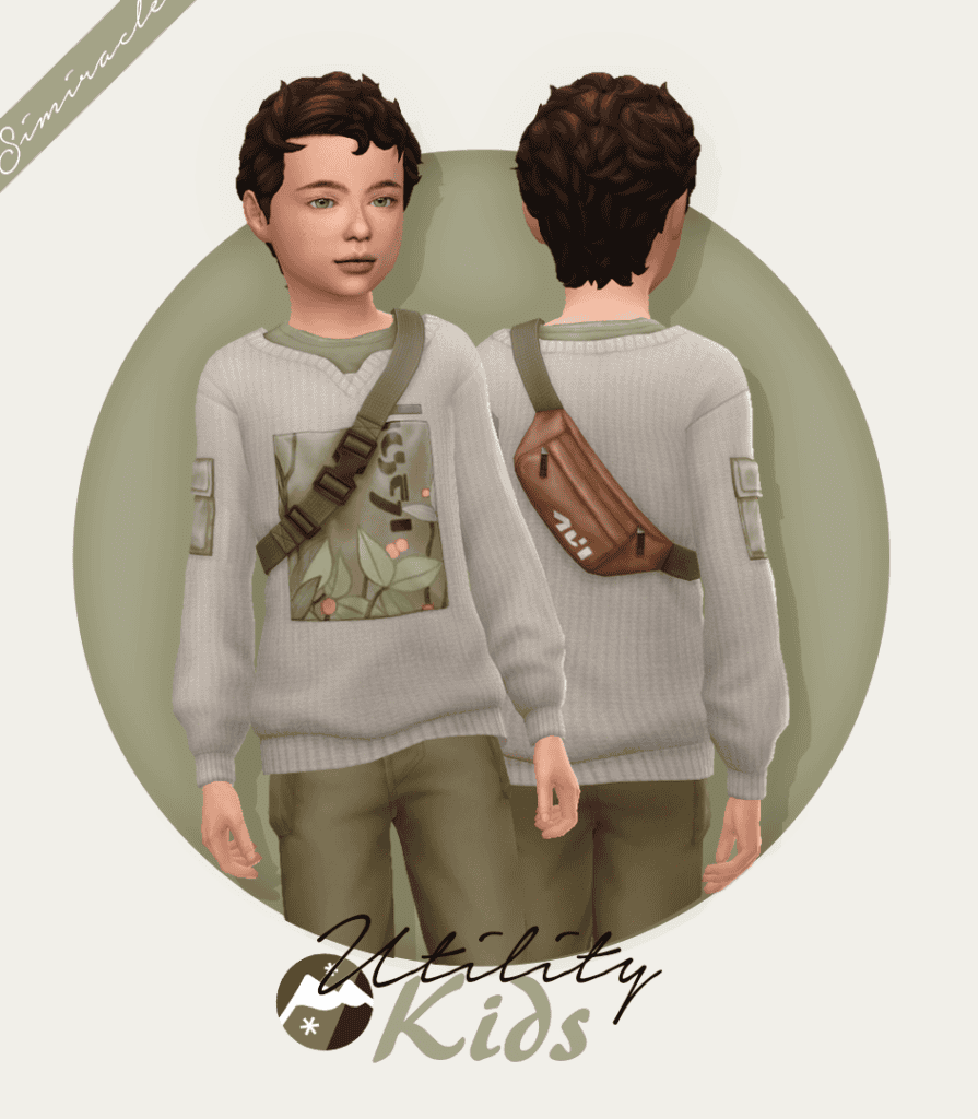 Sims 4 Kids CC Utility Sweater