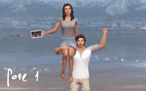 Sims 4 Pregnancy Annoucement Pose Pack