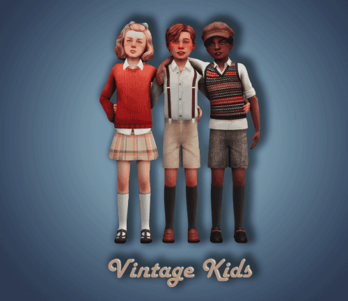 Sims 4 Vintage Kids CC Set