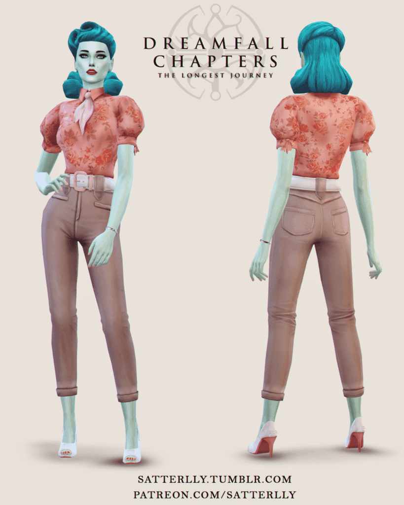 Sims 4 50s Pants & Shirt Outfit CC