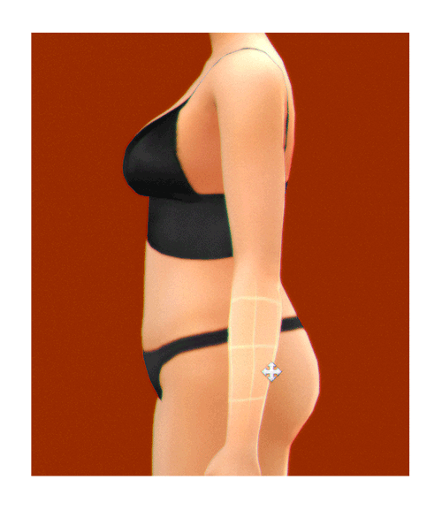 Sims 4 Arm Thickness Slider + Hip Sliders