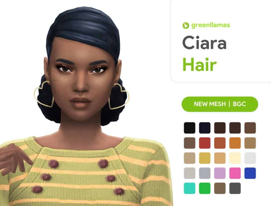 Sims 4 Low Puff Hair CC