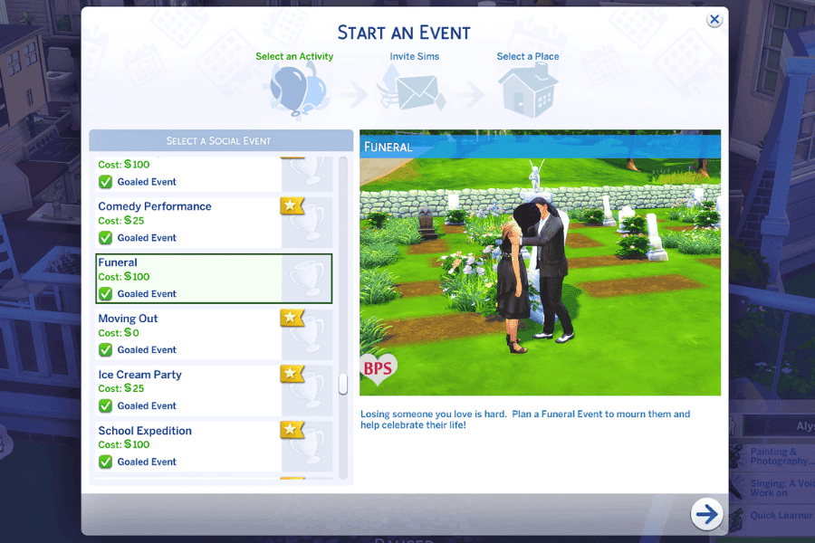 Sims 4 Funeral Event Mod