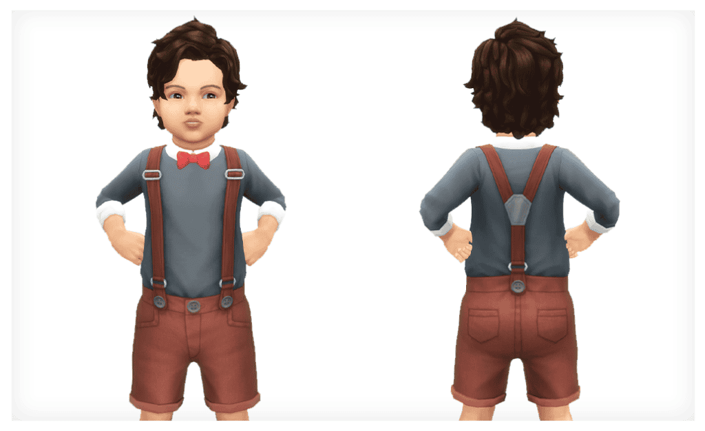 Sims 4 Toddler Boys Suspenders Outfit