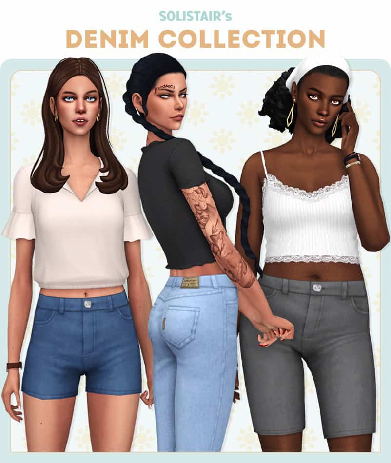 Sims 4 Denim CC Pack