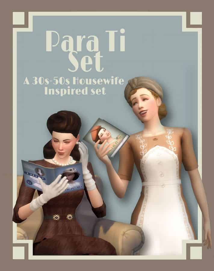 Sims 4 50s Housewife Magazine Set