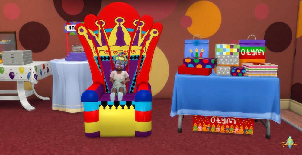 Sims 4 Toddler Birthday CC Set