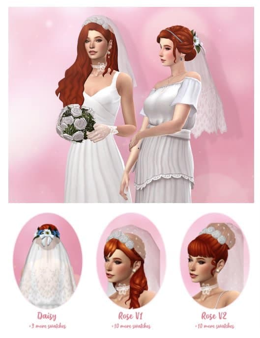 Sims 4 Wedding Veil CC
