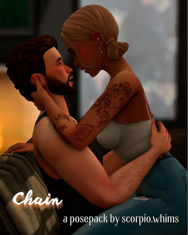 Couples Couch Pose Pack for Sims 4