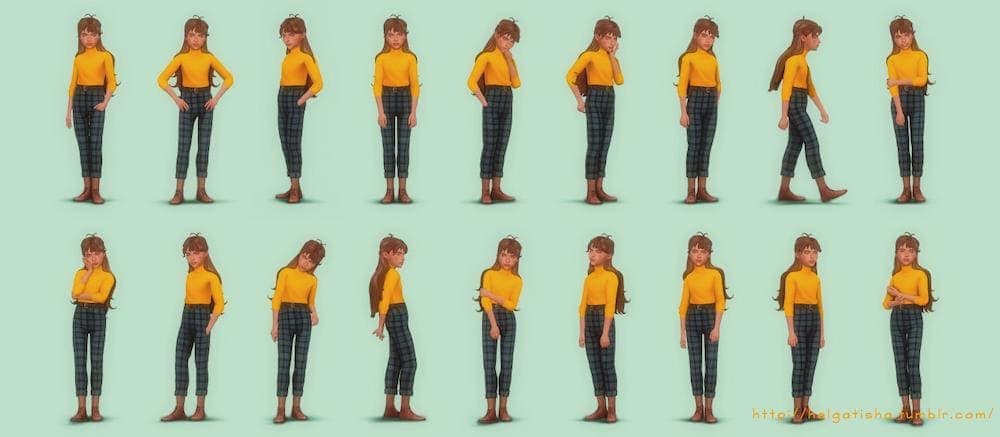 Sims 4 CAS Poses for Child Sims