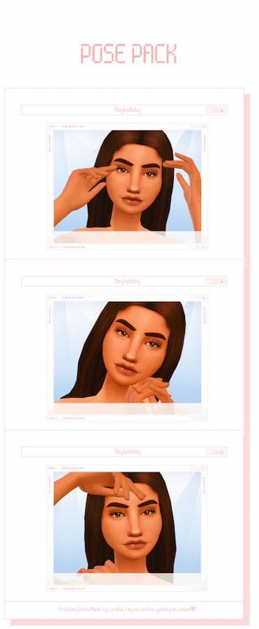 Gallery Pose Pack for Female Sims