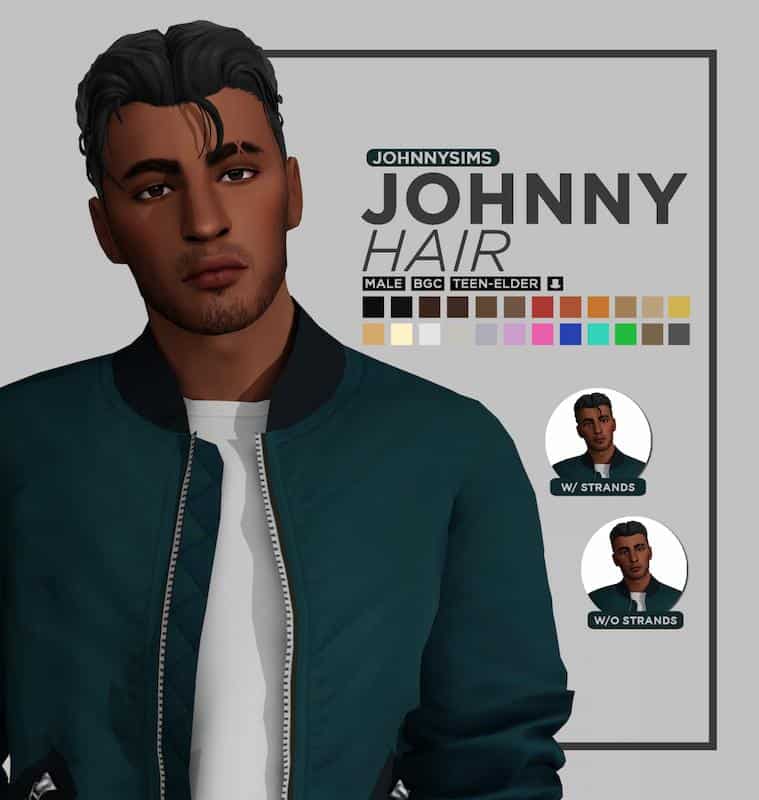 Johnny Hair for Sims 4