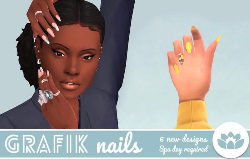 Sims 4 GRAFIK nails cc