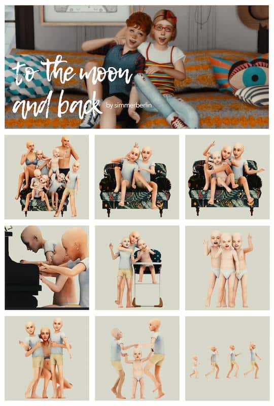 Sims 4 Sibling Pose Pack