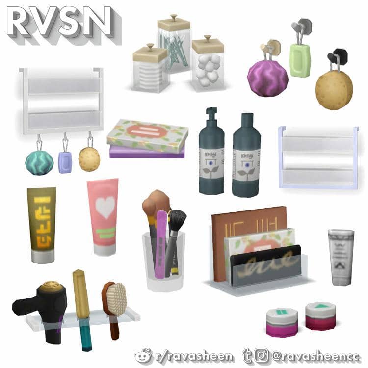 Sims 4 Bathroom Clutter CC Set