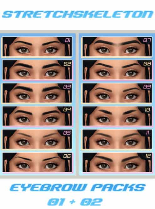 Sims 4 Maxis Match Eyebrows Set