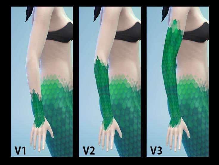 Sims 4 CC Mermaid Gloves