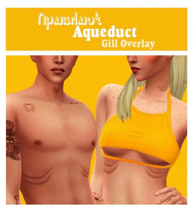 Mermaid Gill Overlay Skin CC