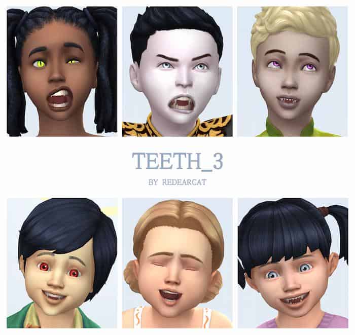 Sims 4 Vampire Teeth for Kids & Toddlers