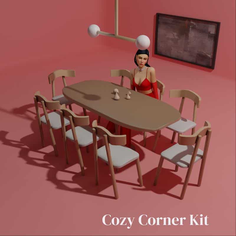 Cozy Corner Sims 4 Dining Room Pack