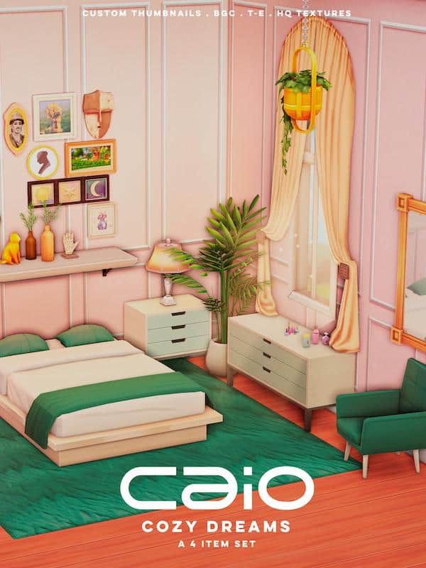 Cozy Dreams Sims 4 Furniture CC Pack
