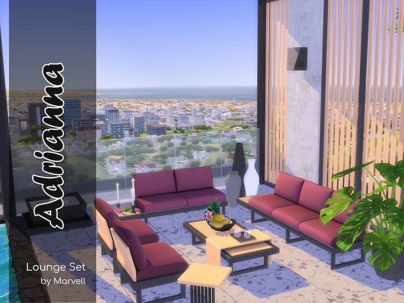 Sims 4 CC Lounge set