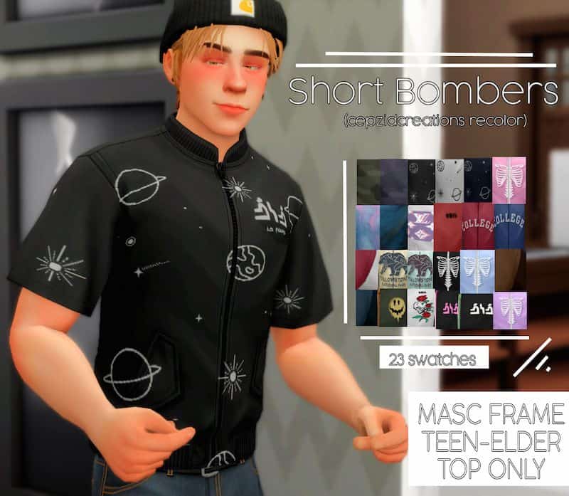 CC Bomber Jacket for Male Sims
