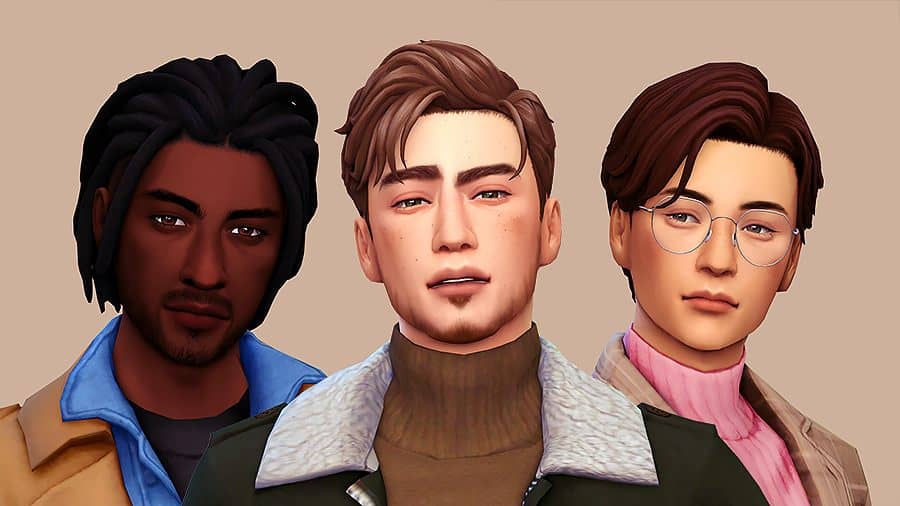 Male Hair CC for Sims 4