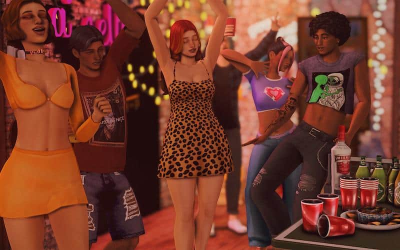 Sims 4 College Party Deco Sims