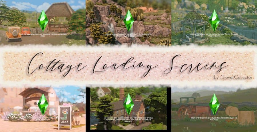 Cottagecore Sims 4 Loading Screens