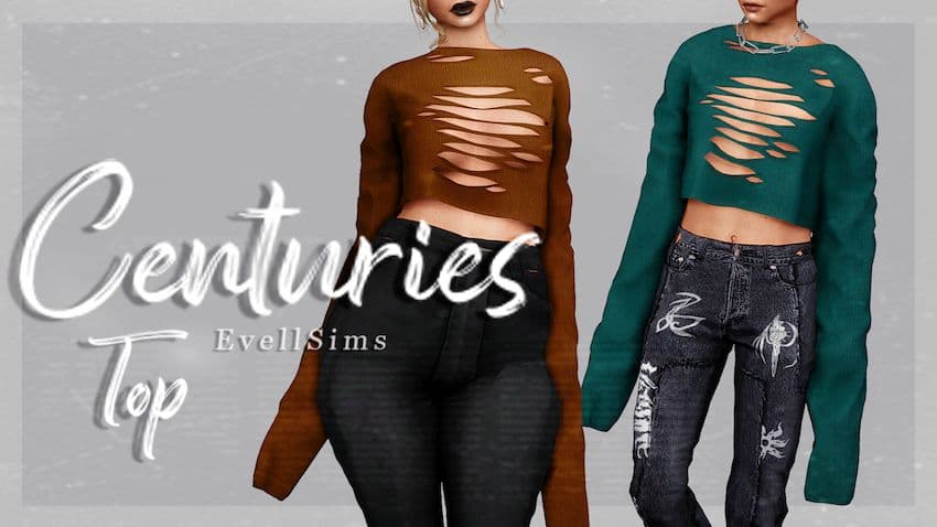Sims 4 Grunge CC Shirt