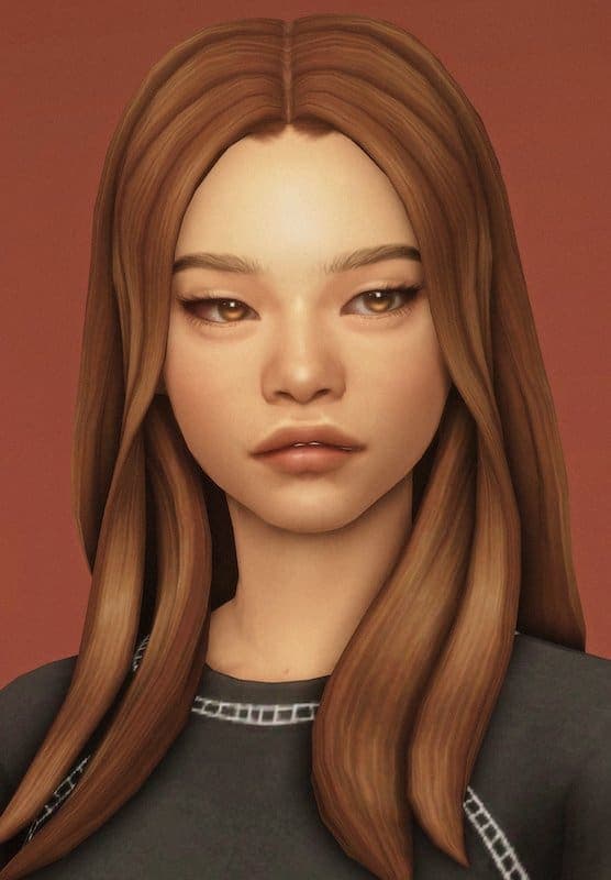 Bloom Sims 4 Hair with Middle Part