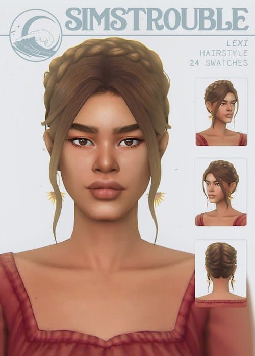 Euphoria Lexi Sims 4 Hairstyle