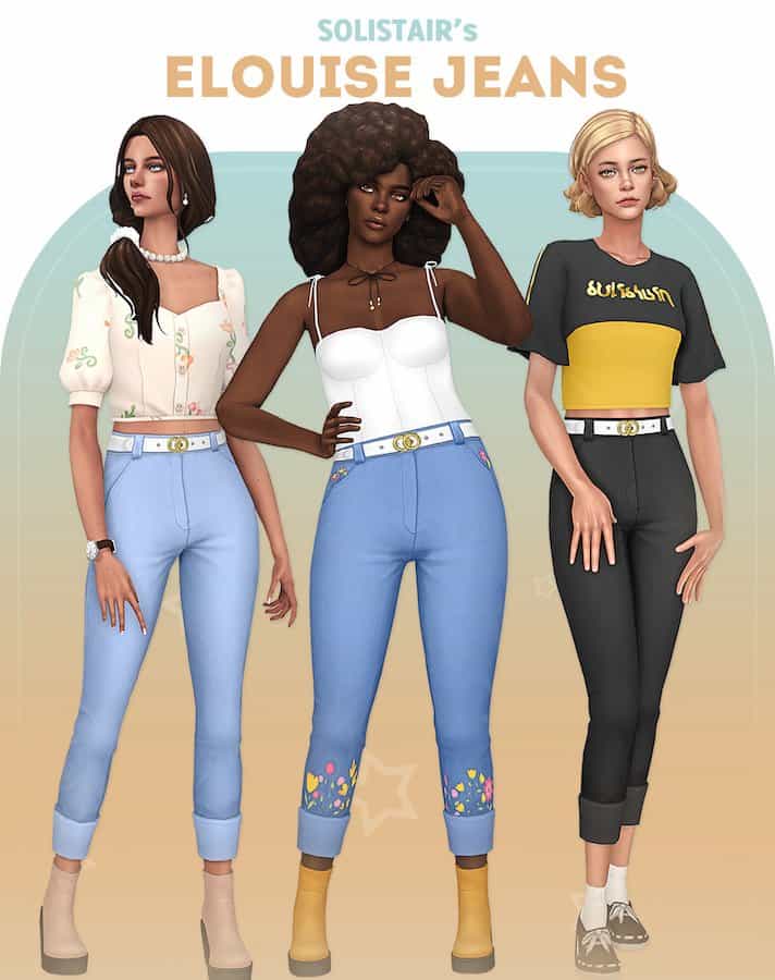 Elouise Jeans for Sims 4
