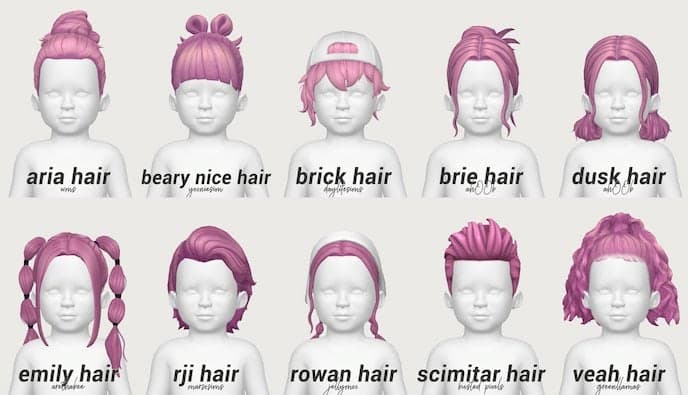 Sims 4 Toddler Hair Conversions