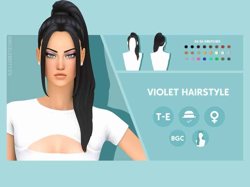 Violet Sims 4 Hairstyle