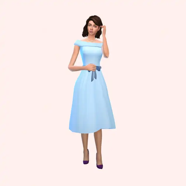 50s Party Dress for Sims 4