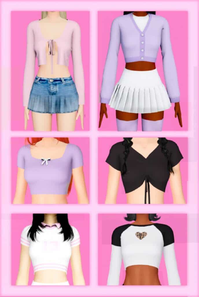 Sims 4 Y2K CC Clothes Pack