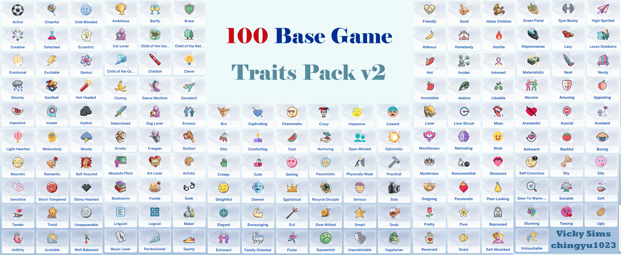 100 Base Game Traits