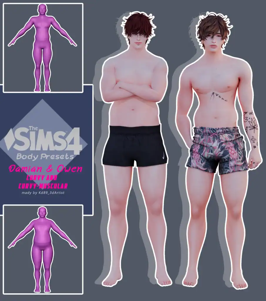 2 New Male Body Presets