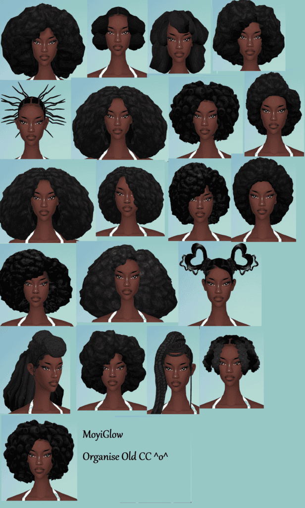 TS4 Maxis Match Afro Pack